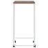 Mesa auxiliar con ruedas madera ingeniería blanco 40x30x63,5