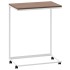 Mesa auxiliar con ruedas de contrachapado blanco 55x35x70