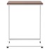 Mesa auxiliar con ruedas de contrachapado blanco 55x35x70