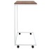 Mesa auxiliar con ruedas de contrachapado blanco 55x35x70