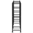 Soporte para flores con ruedas hierro negro 83x25x83,5