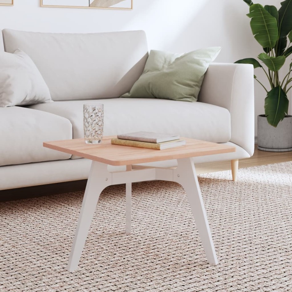 Tablero de mesa cuadrado de madera maciza de haya 50x50x1,5