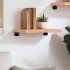 Estante pared madera roble tratada marrón claro 40x30x(2-4)