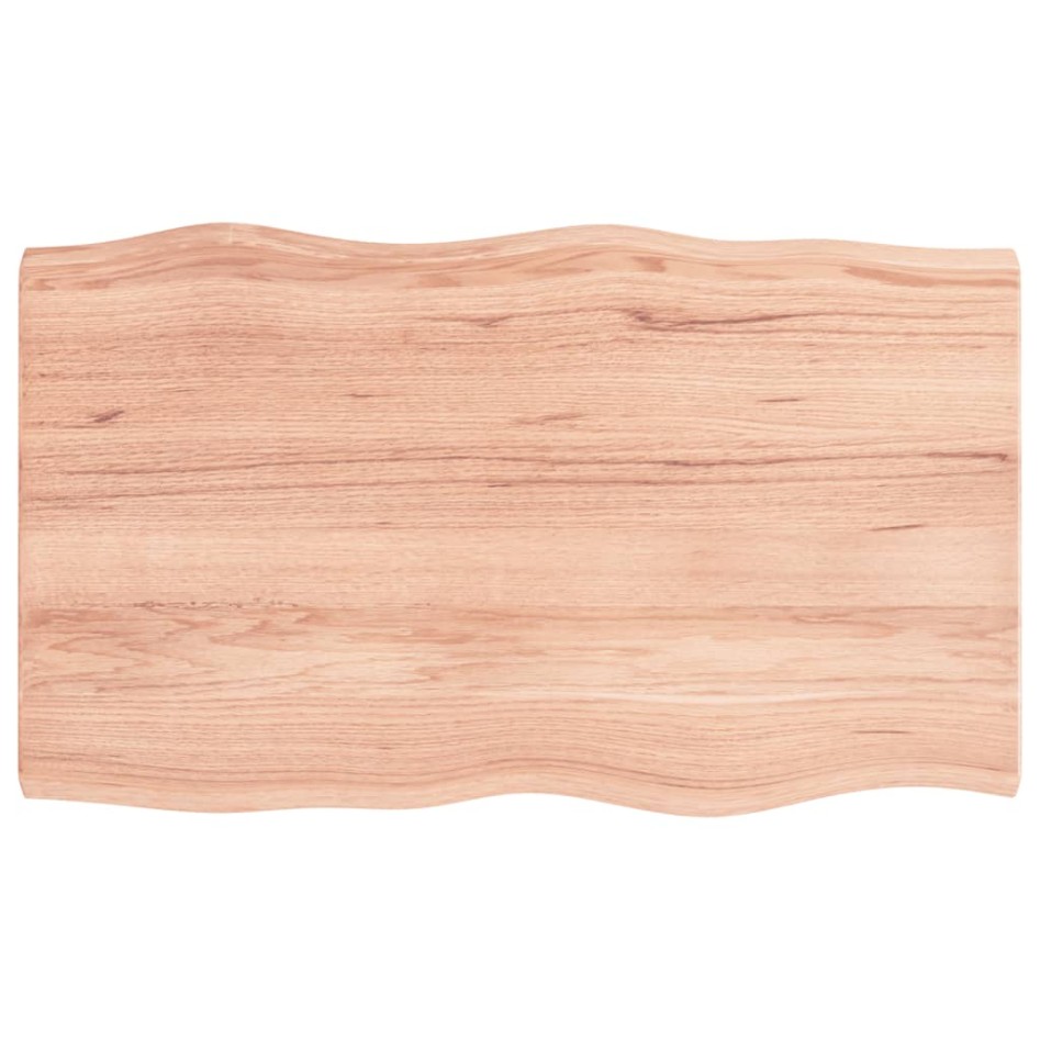 Tablero mesa madera tratada borde natural marrón