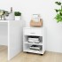 Armario con ruedas madera contrachapada blanco 46x36x59