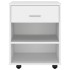 Armario con ruedas madera contrachapada blanco 46x36x59
