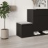Cajón taburete madera de ingeniería negro 40,5x40x40