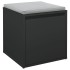 Cajón taburete madera de ingeniería negro 40,5x40x40