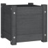 Jardineras 2 uds madera maciza de pino gris 31x31x31