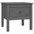 Mesa auxiliar 2 uds madera maciza de pino gris 50x50x49