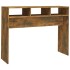 Mesa consola madera contrachapada roble ahumado 105x30x80
