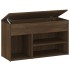Banco zapatero madera contrachapada roble marrón 80x30x45