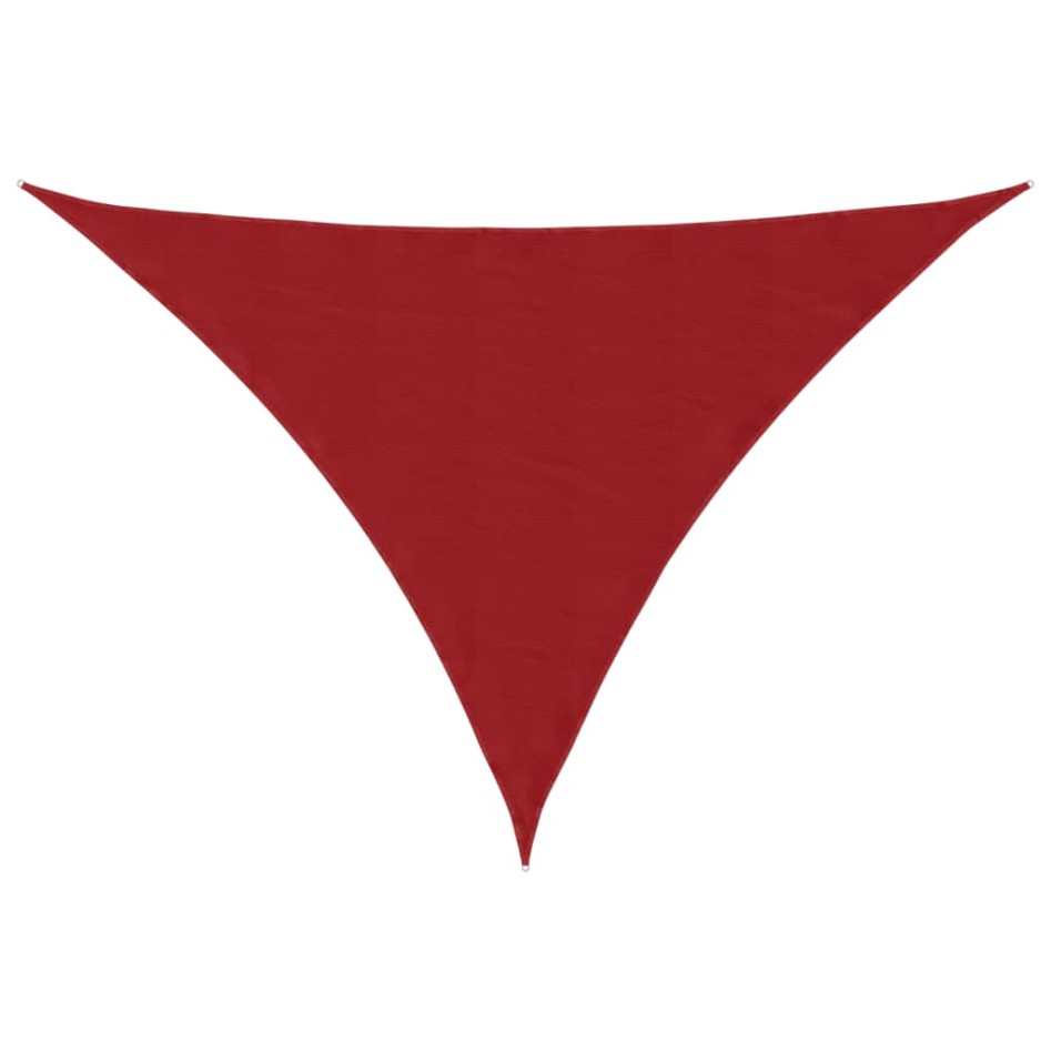 Toldo de vela triangular tela Oxford rojo 4x5x5