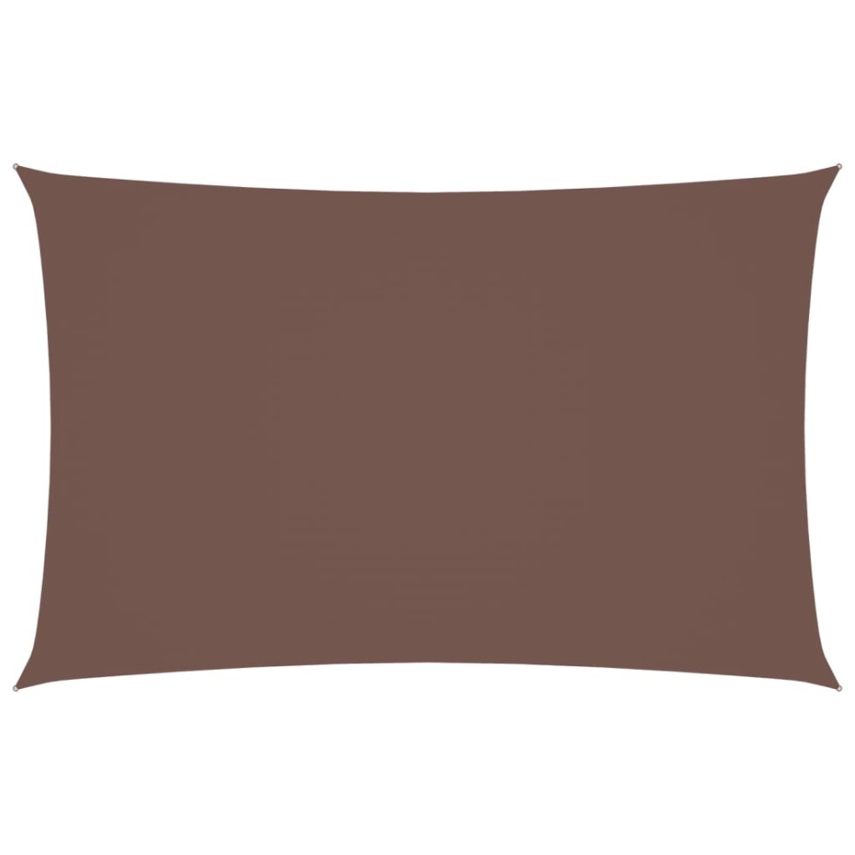 Toldo de vela rectangular tela Oxford marrón 2x5