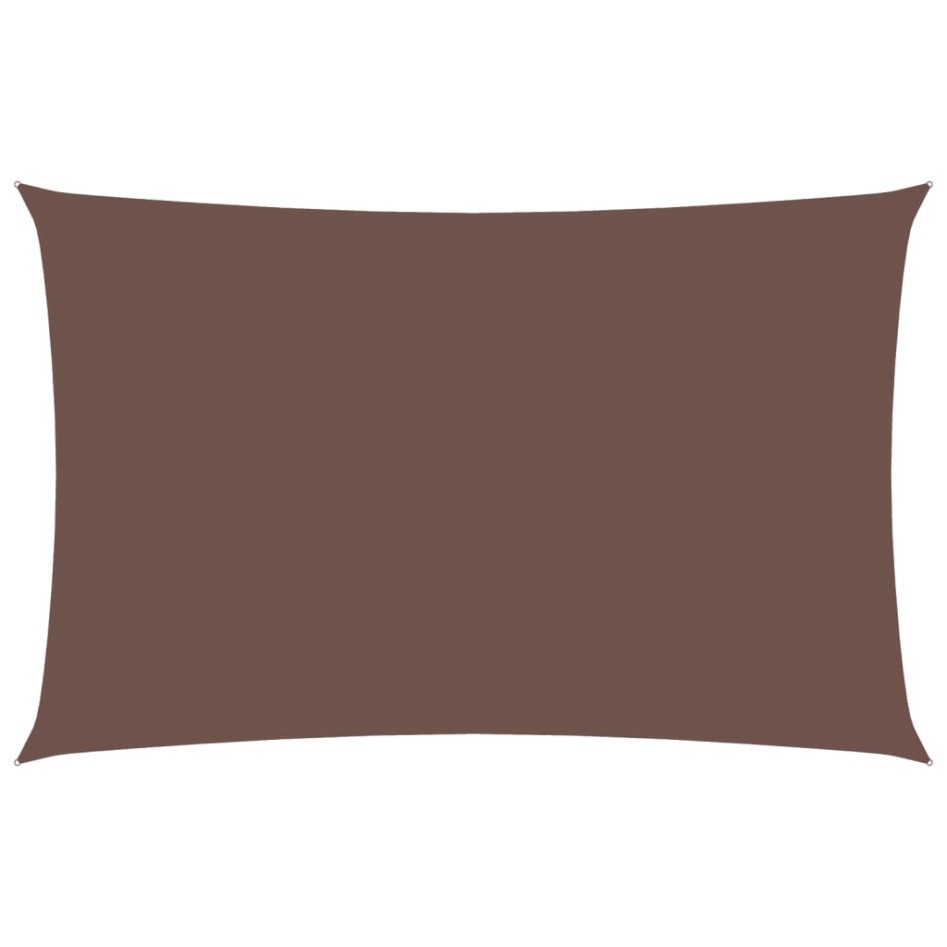 Toldo de vela rectangular tela Oxford marrón 2,5x5