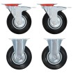 Ruedas de transporte 4 unidades 125 mm