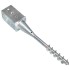 Picas de tierra 2 uds acero galvanizado plateado 8x8x57