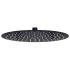 Cabezal de ducha efecto lluvia acero inox redondo negro 30