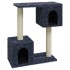 Rascador para gatos con postes de sisal gris oscuro 60