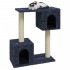 Rascador para gatos con postes de sisal gris oscuro 60