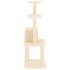 Rascador para gatos con postes de sisal crema 105