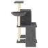 Rascador para gatos con postes de sisal gris oscuro 96,5