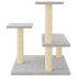 Rascador para gatos con postes de sisal gris claro 61