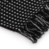 Manta a cuadros de algodón negro 220x250