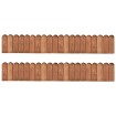 Rollos de borde de jardín 2 uds madera pino impregnada 120 cm