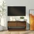 Mueble de TV madera maciza de pino marrón miel 74x34x40