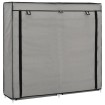 Mueble zapatero con funda de tela gris 115x28x110 cm