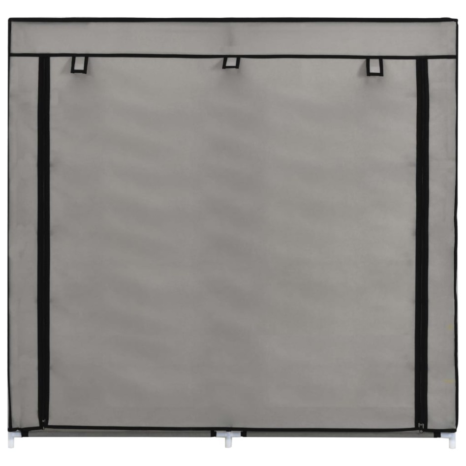 Mueble zapatero con funda de tela gris 115x28x110