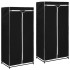 Armarios 2 unidades negro 75x50x160