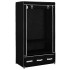 Armario de tela negro 87x49x159