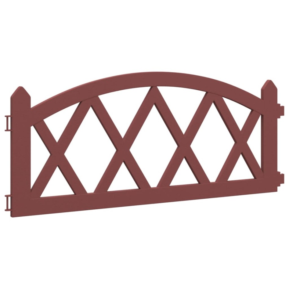 Borduras de jardín 17 unidades PP rojo 10