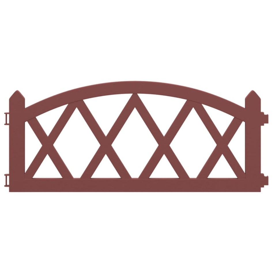 Borduras de jardín 17 unidades PP rojo 10