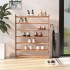 Mueble zapatero de madera contrachapada marrón 90x24x117