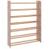 Mueble zapatero de madera contrachapada marrón 90x24x117