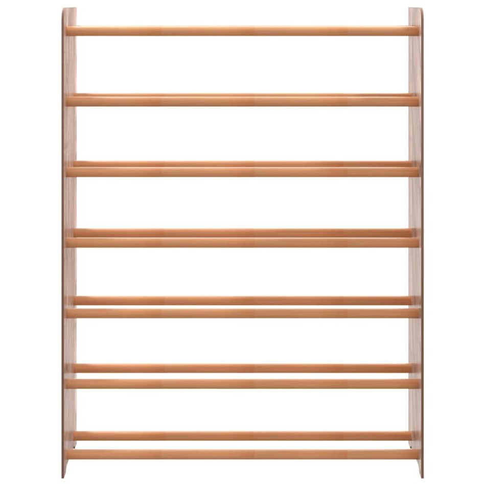 Mueble zapatero de madera contrachapada marrón 90x24x117