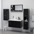 Espejo de baño madera contrachapada negro 90x10,5x45
