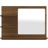 Espejo de baño madera contrachapada marrón roble 60x10,5x45