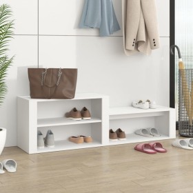 Mueble zapatero madera contrachapada blanco 150x35x45