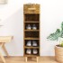 Mueble zapatero madera contrachapada roble ahumado 30x35x105
