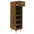 Mueble zapatero madera contrachapada roble ahumado 30x35x105