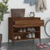 Mueble zapatero madera contrachapada roble marrón 70x36x60