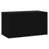 Mueble zapatero pared madera contrachapada negro 70x35x38