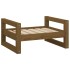 Cama para perros madera maciza pino marrón miel 55,5x45,5x28