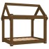 Cama para perros madera maciza pino marrón miel 71x55x70
