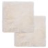 Cojines de sillas 2 uds piel de oveja auténtica blanco 40x40