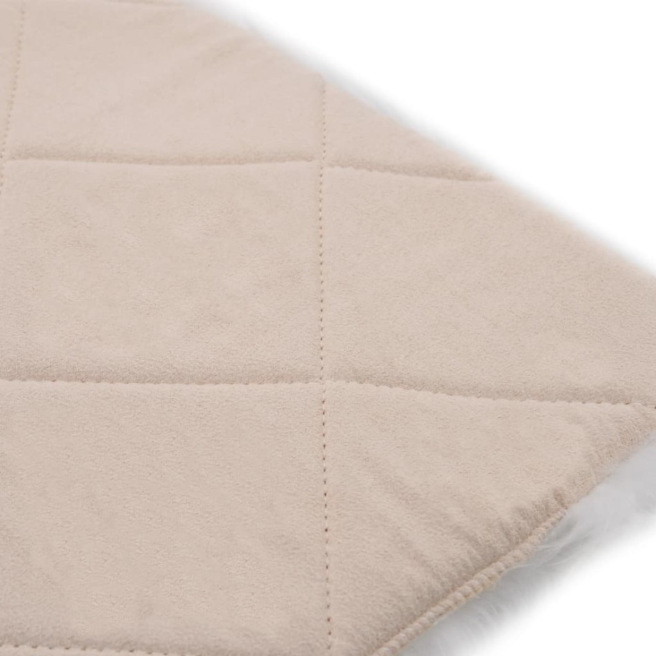 Cojines de sillas 2 uds piel de oveja auténtica blanco 40x40